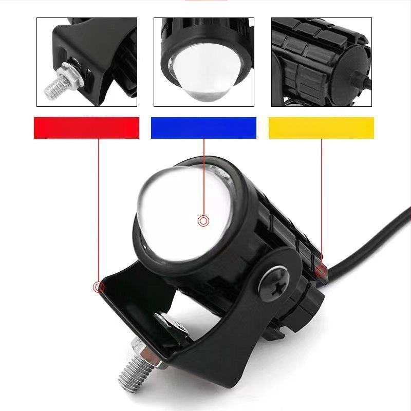 Vonkajší LED laserový reflektor pre motocykle a elektrické vozidlá, mimoriadne jasný, 12–60V