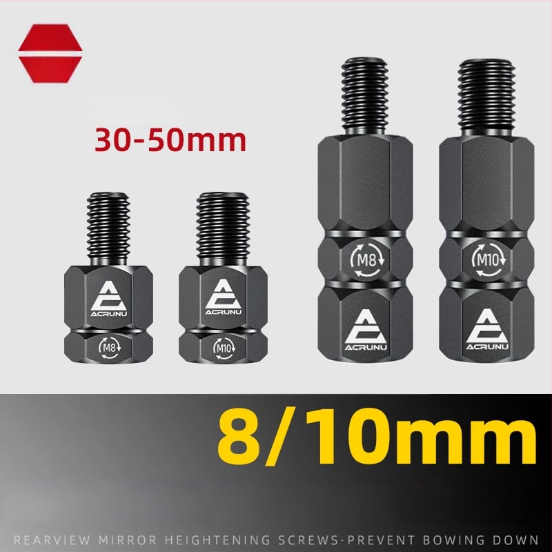 Zrkadlo spätného pohľadu, ZGLS25, nerezový výškový skrut, ploché zrkadlo, závit 1,25 mm