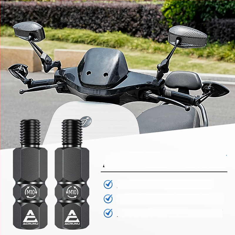 Zrkadlo spätného pohľadu, ZGLS25, nerezový výškový skrut, ploché zrkadlo, závit 1,25 mm