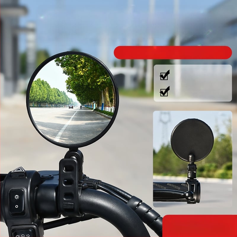 Mojiosaurus univerzálne malé guľaté konvexné spätné zrkadlo pre elektrické autá, motocykle a bicykle – rýchle uvoľnenie