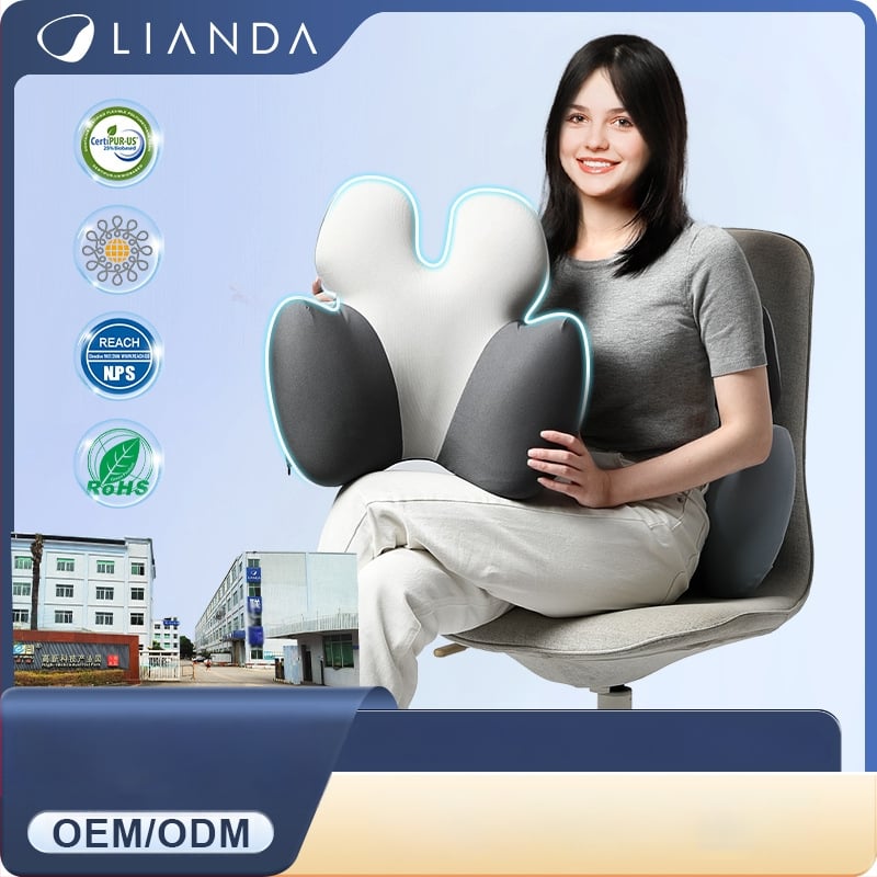 Lianda opora bedra s pamäťovou penou pre kanceláriu a auto, nordický štýl, univerzálne uchytenie, všetky ročné obdobia