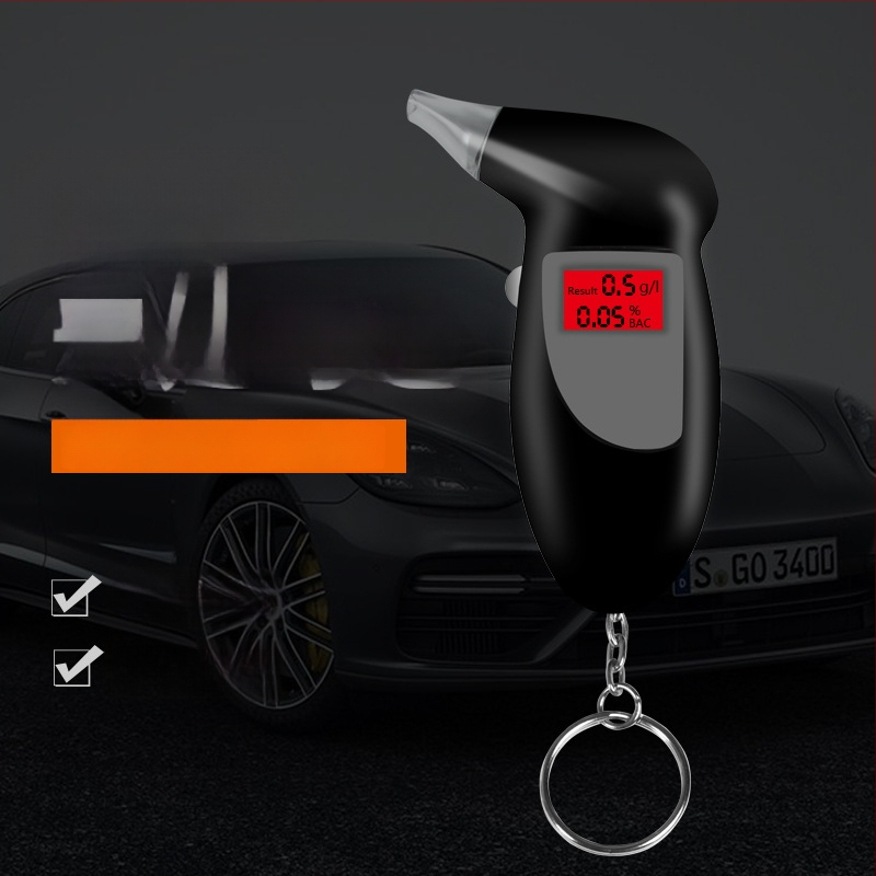 Automobilový dýchaný tester alkoholu s vysokou presnosťou — dýchací alkoholový tester do vozidla, plastové telo, schválené súkromné značky