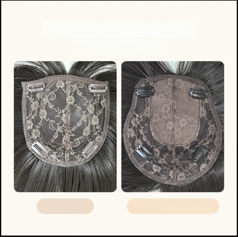 Parochňa pre ženy s dlhými kučeravými vlasmi a rovnými ofinkami, mechanické spracovanie, materiál: domáci hodváb, model 502