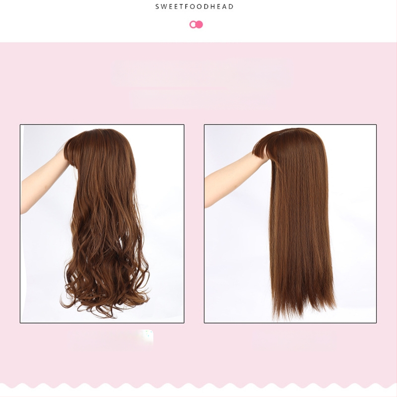 Parochňa pre ženy, 3D výmenný diel vlasov, kučeravé vlasy na temene, veľké vlny na hornej časti