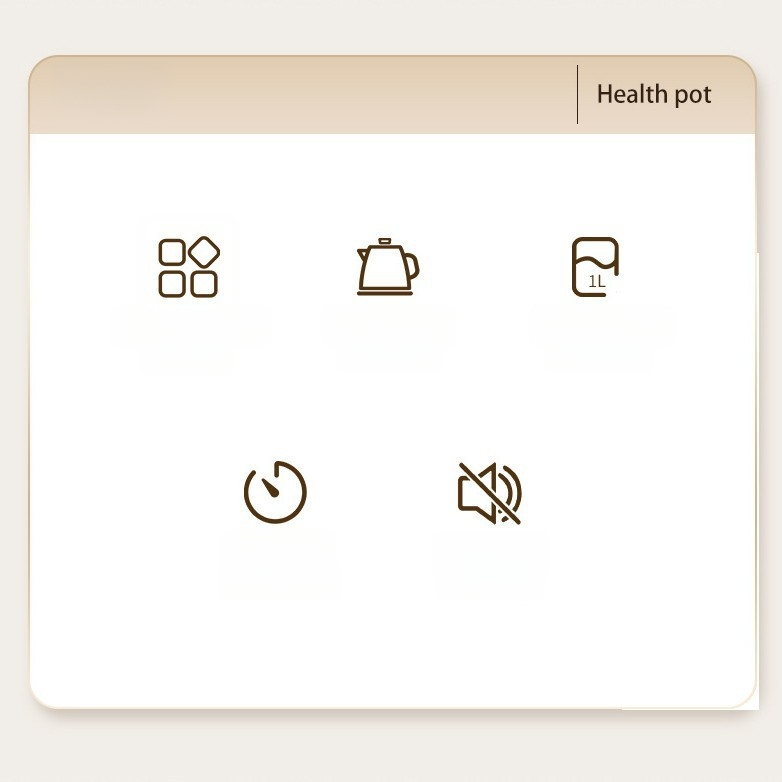 Sklenená kanvica na zdravie 1L, 220V, 400–500W, Digitálny termostat, Mikroprocesorové ovládanie