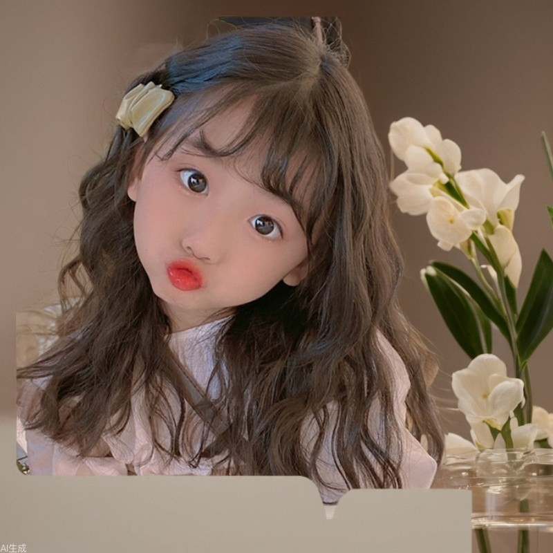 Detská parochňa s dlhými kučerami a Qi ofina, úplné prekrytie hlavy, vlasy z drôtu vysokej teploty, mechanizmus konštrukcie, model 908