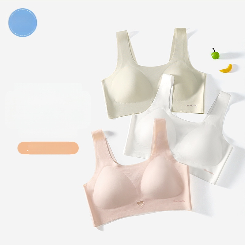 Vestový štýl bez podprsenky pre tínedžerky, bezšvové trojuholníkové košíčky, priedušný Ice Silk nylon