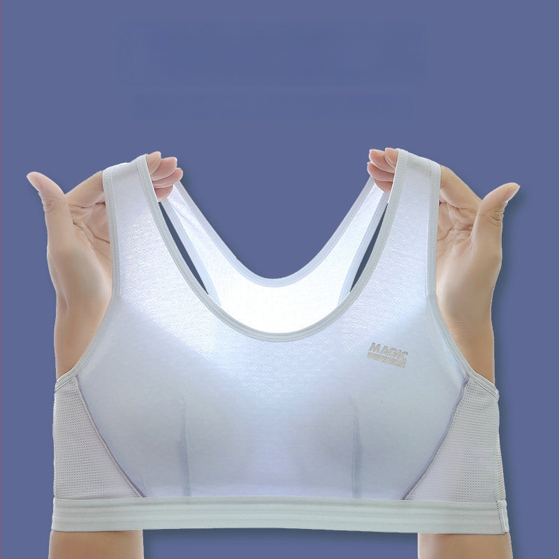 Detská bavlnená športová podprsenka, s 3/4 košíčkom, tenký tvar, priedušná a pohodlná