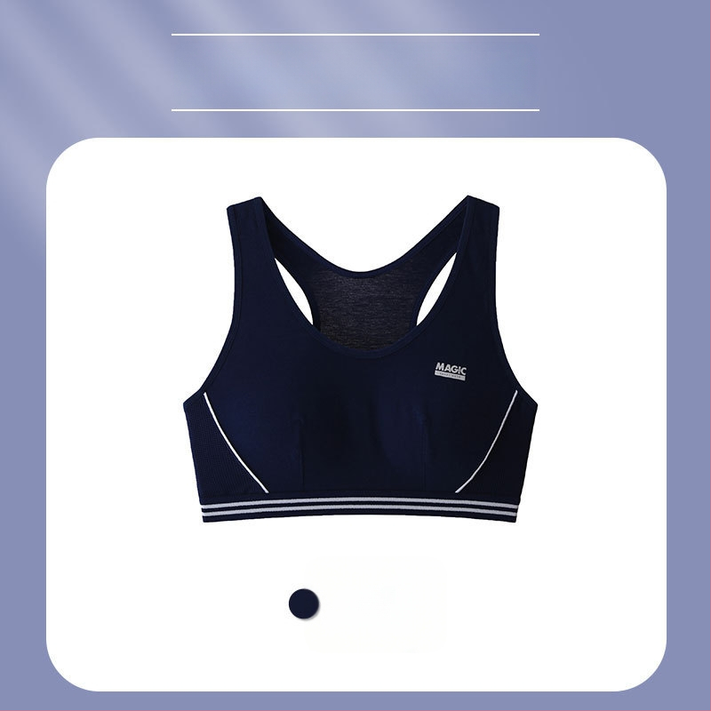 Detská bavlnená športová podprsenka, s 3/4 košíčkom, tenký tvar, priedušná a pohodlná