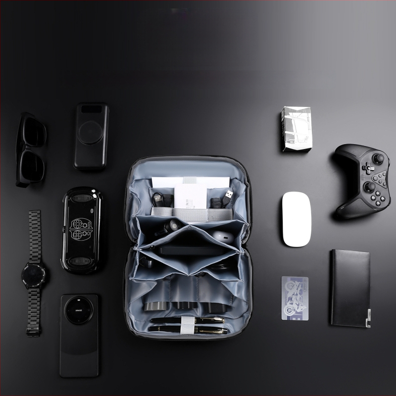 Mužský vodotesný cestovný organizér z Oxford textílie na dátové káble, kancelárske potreby a kozmetiku