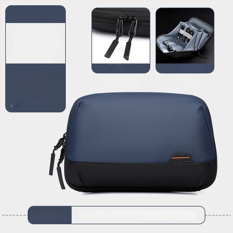 Mužský vodotesný cestovný organizér z Oxford textílie na dátové káble, kancelárske potreby a kozmetiku