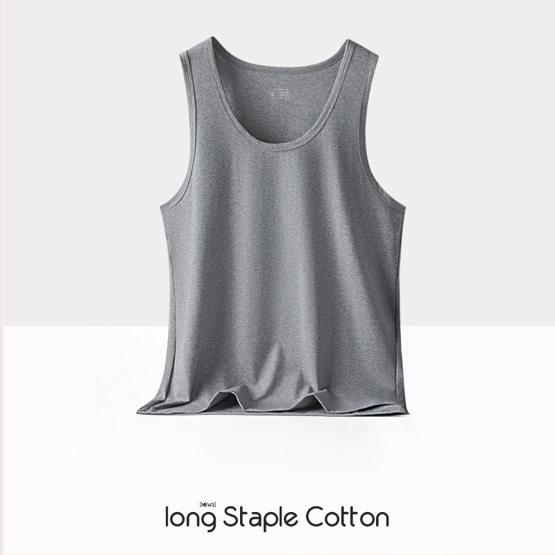 Meeste puuvillane varrukateta T-särk-vest, ühtlase värviga, 95% puuvill, suvi, noored, lihtne stiil.