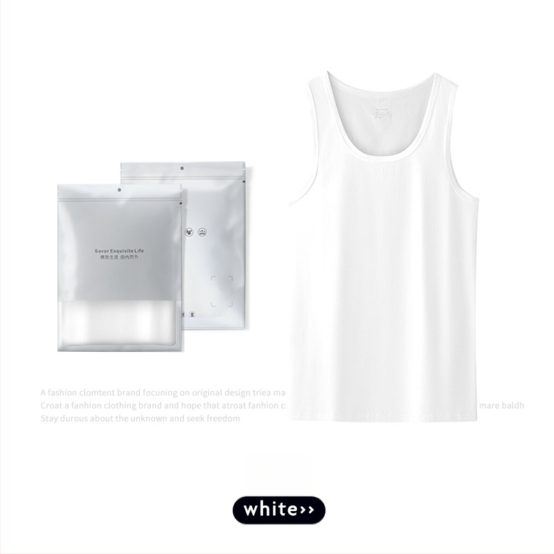 Meeste puuvillane varrukateta T-särk-vest, ühtlase värviga, 95% puuvill, suvi, noored, lihtne stiil.