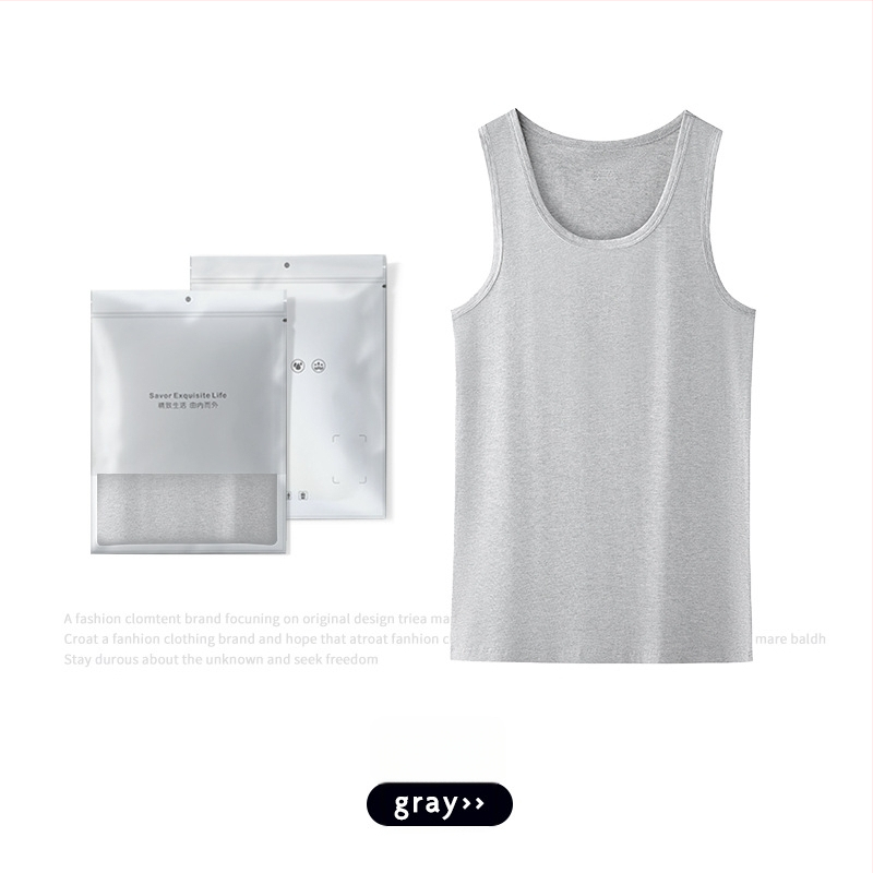 Meeste puuvillane varrukateta T-särk-vest, ühtlase värviga, 95% puuvill, suvi, noored, lihtne stiil.