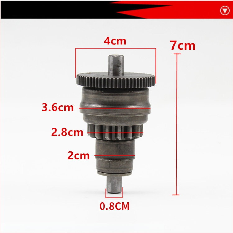 Mojielong Guangyang 50 štvortaktná overrunning spojka a jednosmerný štartér hlava pre jednocylindrový motocykel
