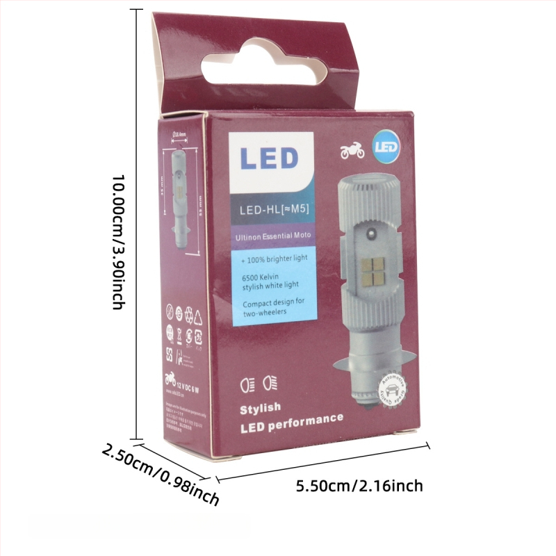 Motocykel LED hlavné svetlo P15D, dvojfarebné, integrované blízko a diaľkové, hliníková zliatina, 9–96V, LED 3030, model motor251-p15d, Kevanly