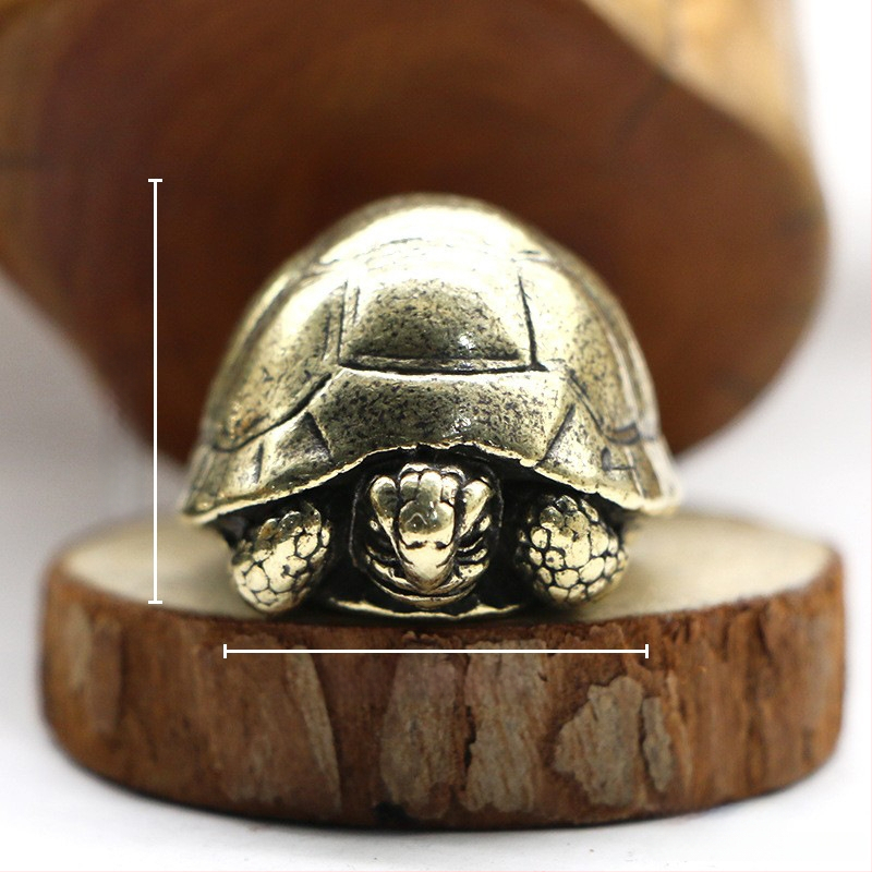 Mosadzová stolová figúrka korytnačky, klasický štýl, elektroplatovanie, možnosť prispôsobenia
