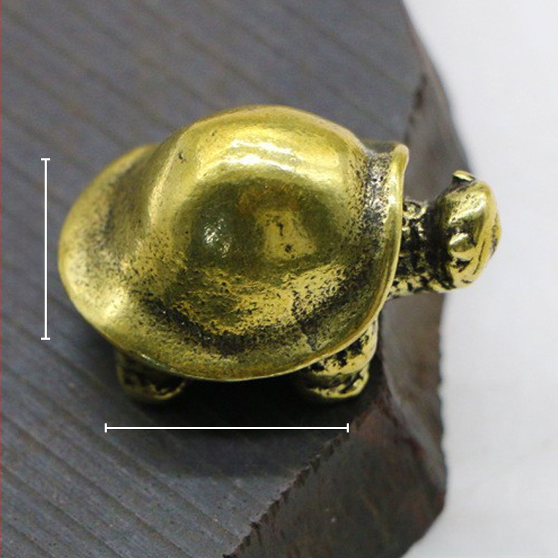 Mosadzová stolová figúrka korytnačky, klasický štýl, elektroplatovanie, možnosť prispôsobenia