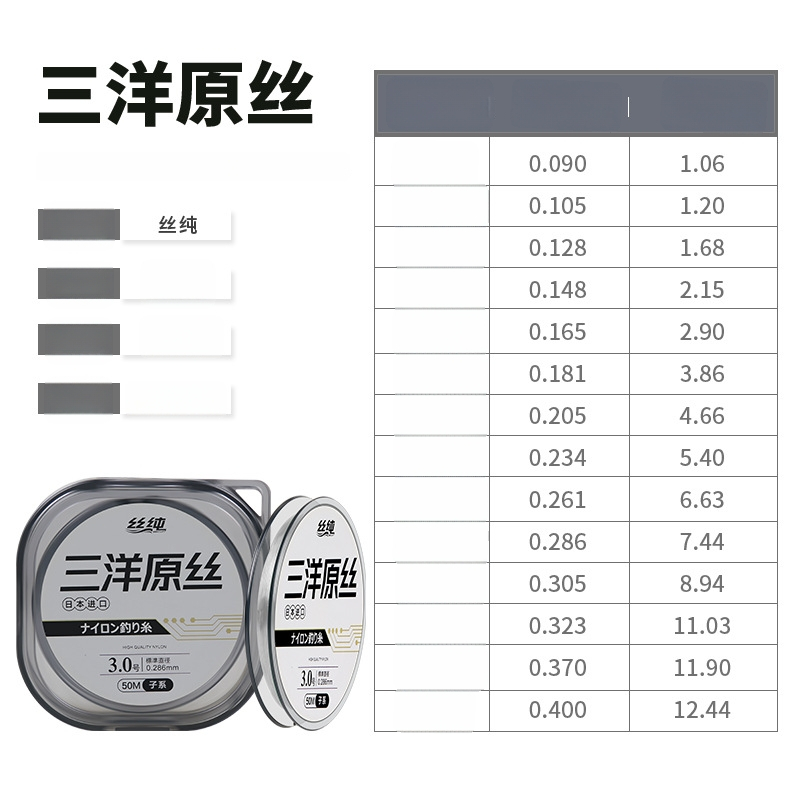 Hlavná rybárska línia z nylonu, vysoká pevnosť, 200 ks, Pure Silk