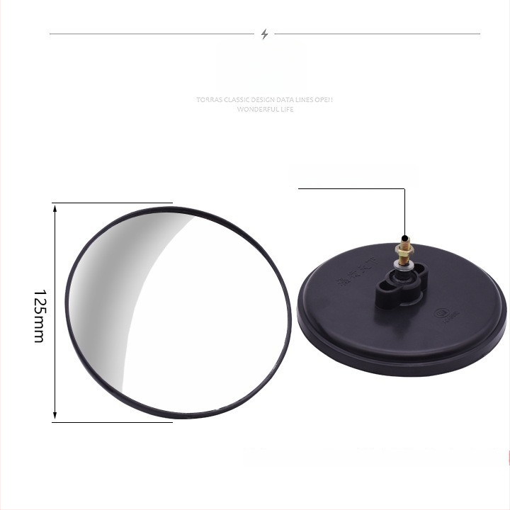 Zadné zrkadlo pre motocykle a cestujúce trojkolesové vozidlá — plastové, guľové (sférické) zrkadlo, Mojielong