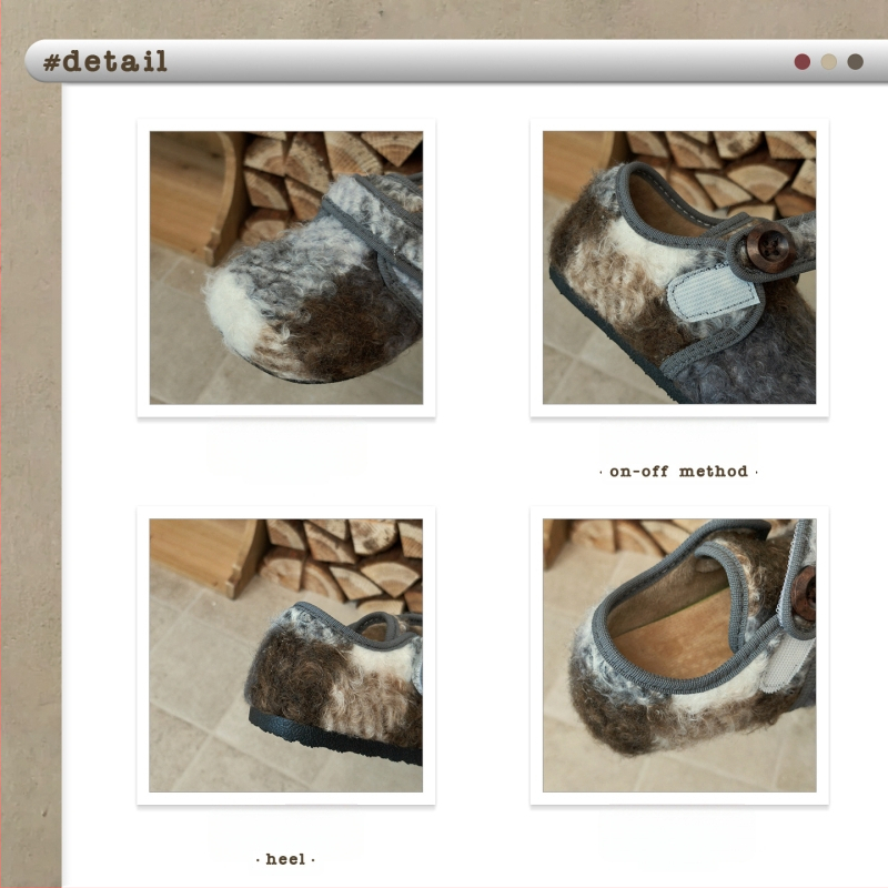 Talveks lastele villase ülaosaga, fleece voodriga, libisemiskindla tallaga ja Velcro kinnitusega