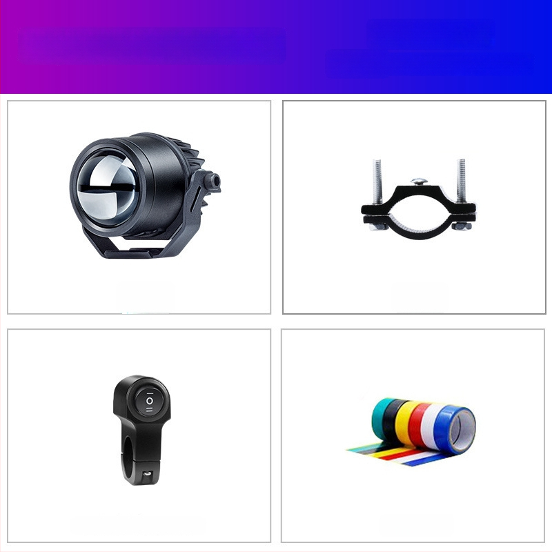 Motocyklistický LED reflektor A9, 30W, 12-85V, viac ako 5000 lm, 6000K, krátky a dlhý lúč