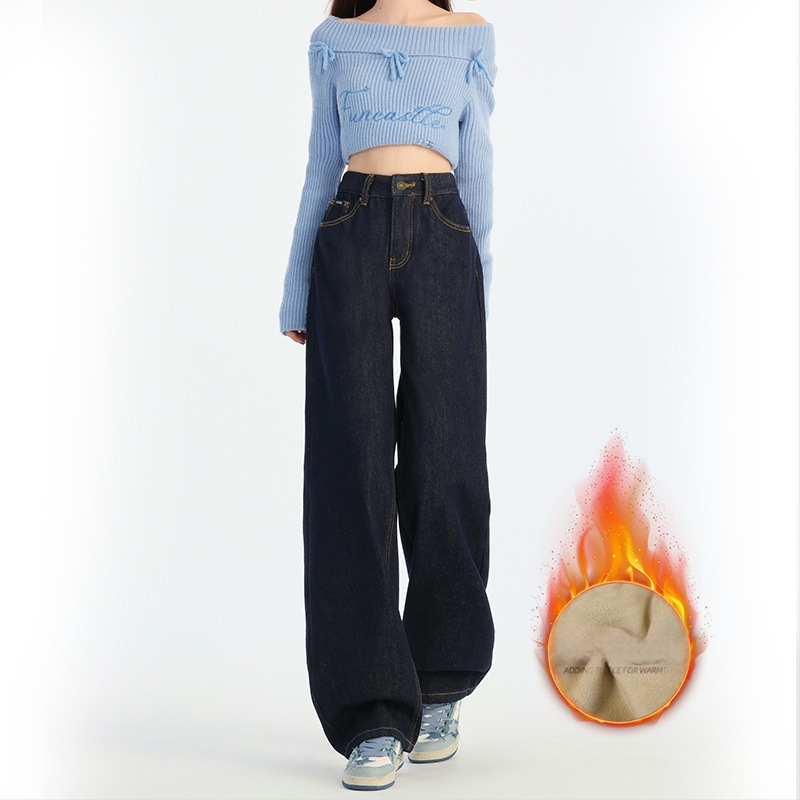 Teksad: vaba sirge lõikega, kõrge vöökoht, vooder, denim, 70-80% puuvill