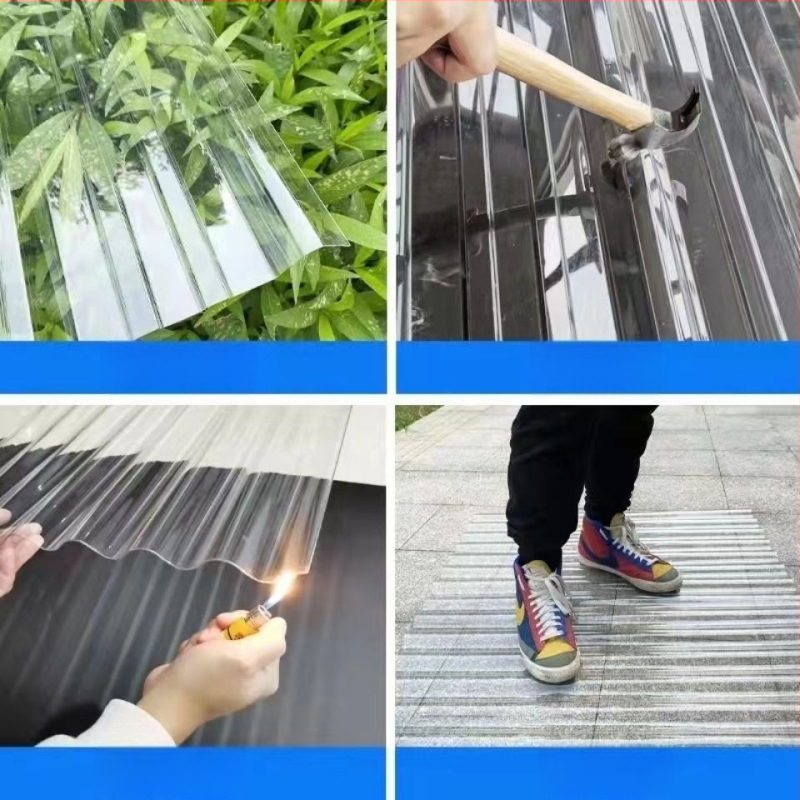 Polykarbonátové škridle pre strechu skleníka a dielne — Guangxing, trapézové a vlnité profily, hrúbka 0,8–2,0 mm