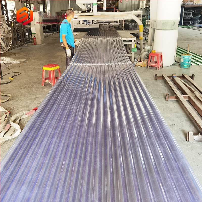 FRP svetelná strešná platňa, typ 840, priehľadná, PC svetelná doska, Hongchuang značka