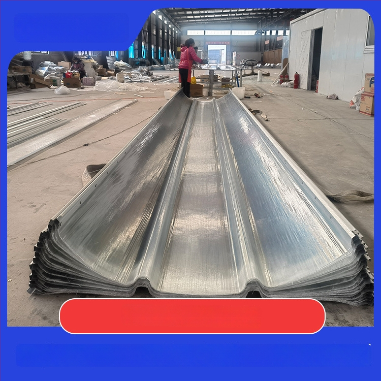 FRP priehľadné panely s oceľovými okrajmi, nehorľavé, UV odolné, svetelná prechodnosť ≥70%, pre strešné osvetlenie oceľových konštrukcií (Typy 470/760/820/940/1410)