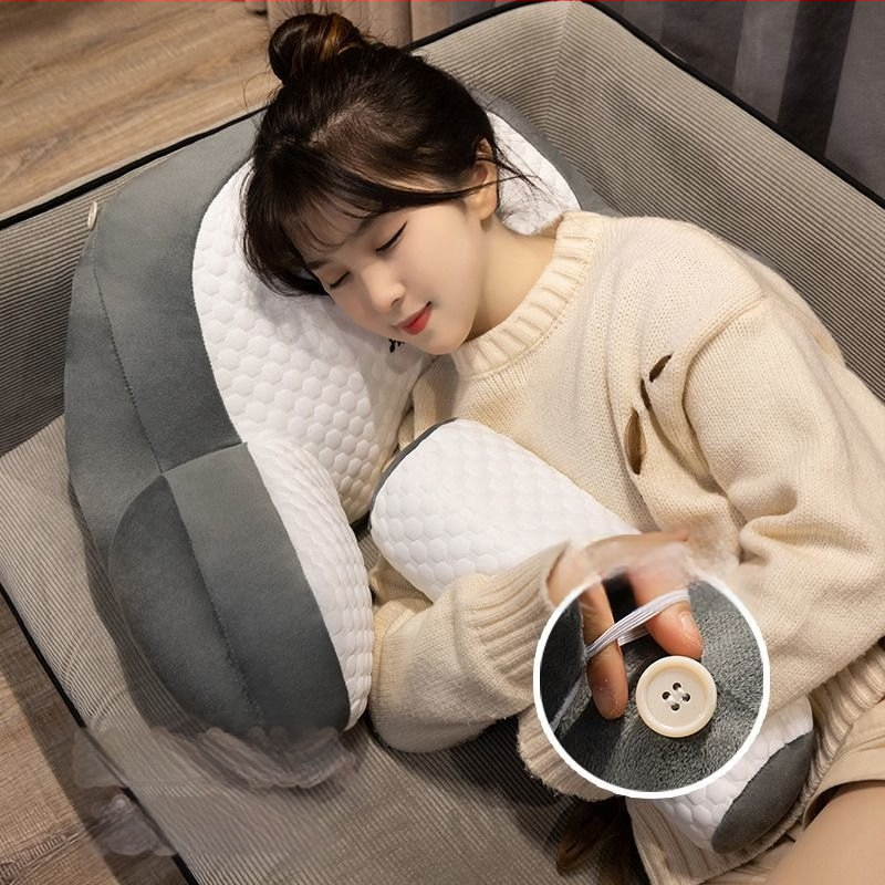 Plüüsist kate ja PP puuvillase täidisega lülisamba toeta padi, ühee toon disain, karikatuur stiil, kontorile, diivanile ja ühiselamusse