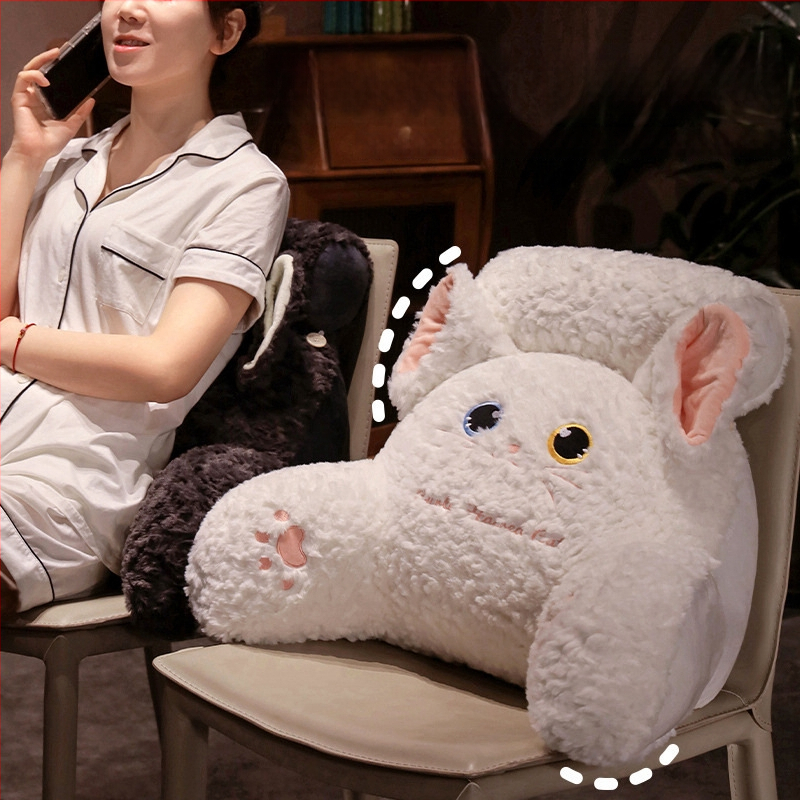 Seljatugedepadi plüüsvillaga kattega, armsa loomade motiiviga, PP-puuvill täidis, kohandatav