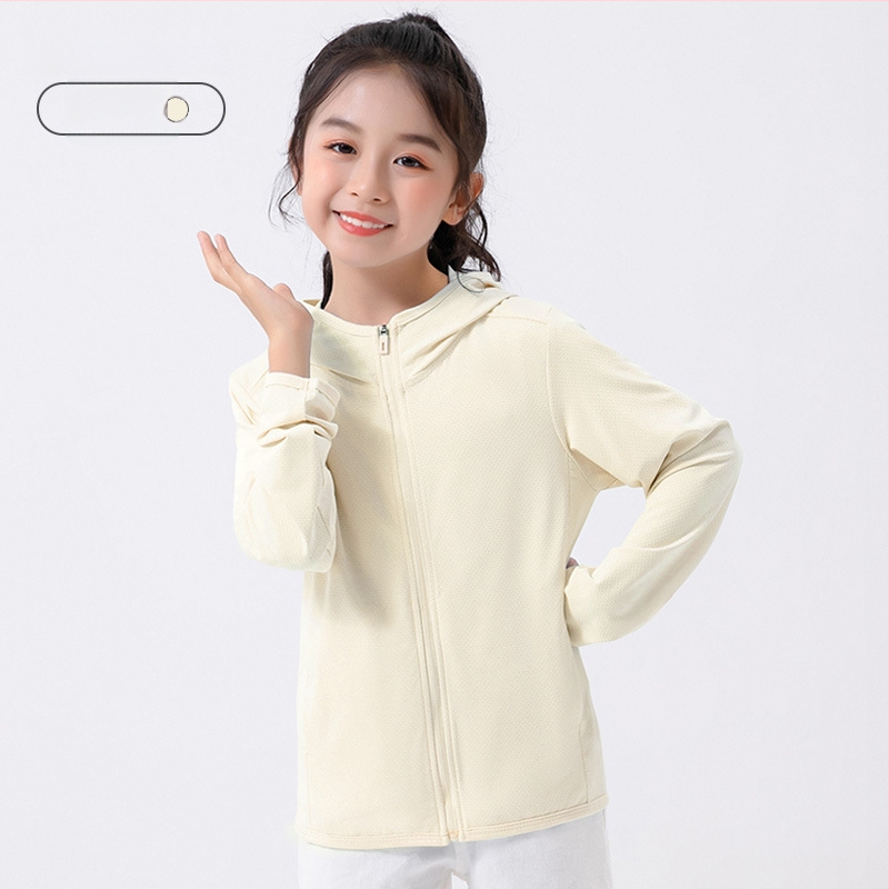 Laste kapuutsiga tuulejope UV kaitse UPF50, kiire kuivamine, hingav Ice Silk kangas