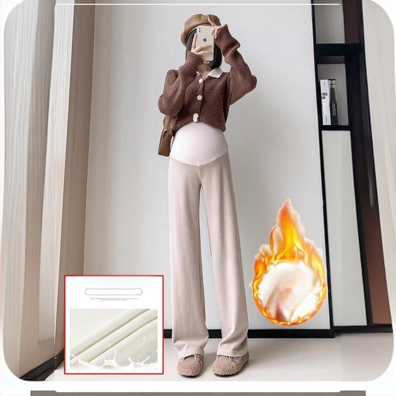 Rasedate püksid chenille kangast, vaba lõige, 3/4 pikkus, tootekood 657465794537