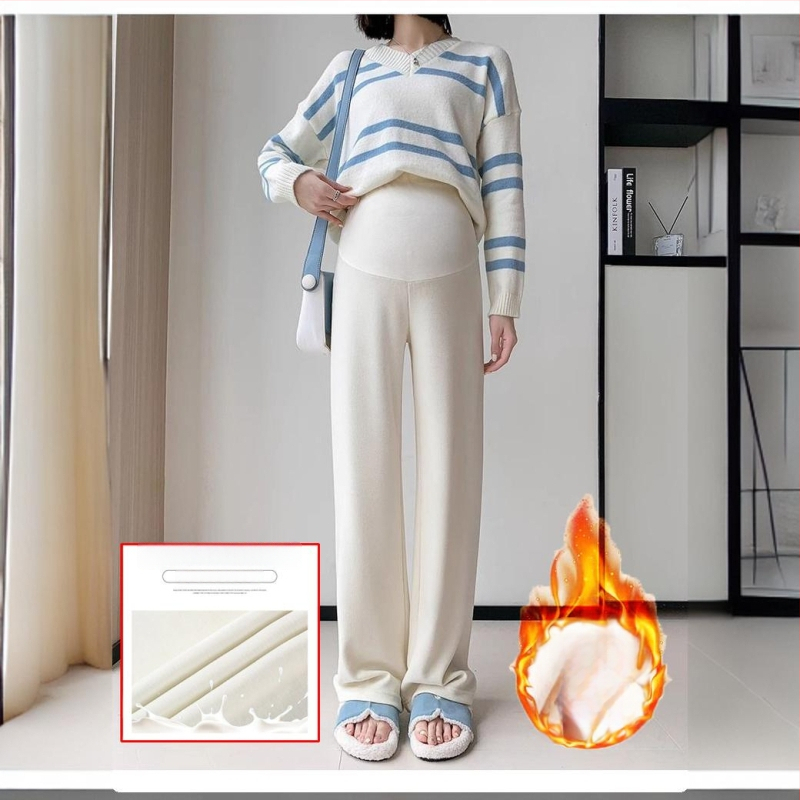 Rasedate püksid chenille kangast, vaba lõige, 3/4 pikkus, tootekood 657465794537