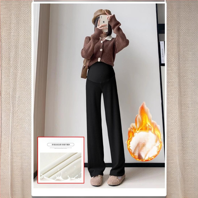 Rasedate püksid chenille kangast, vaba lõige, 3/4 pikkus, tootekood 657465794537