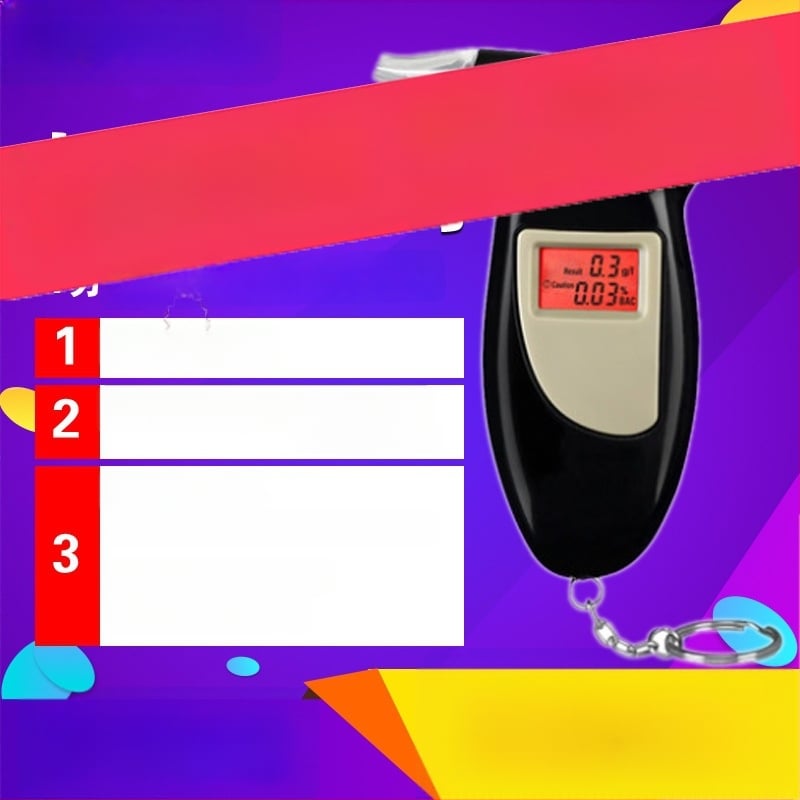 Automobilový dychový tester alkoholu – vysoká presnosť, ABS plast, prispôsobiteľný