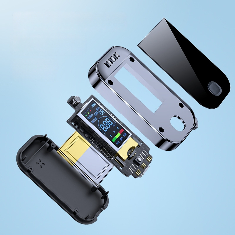 Automobilový dychový tester alkoholu Bymaocar ABS — prenášateľný tester alkoholu s digitálnym displejom a hlasovým upozornením; možnosť súkromnej značky a prispôsobenia