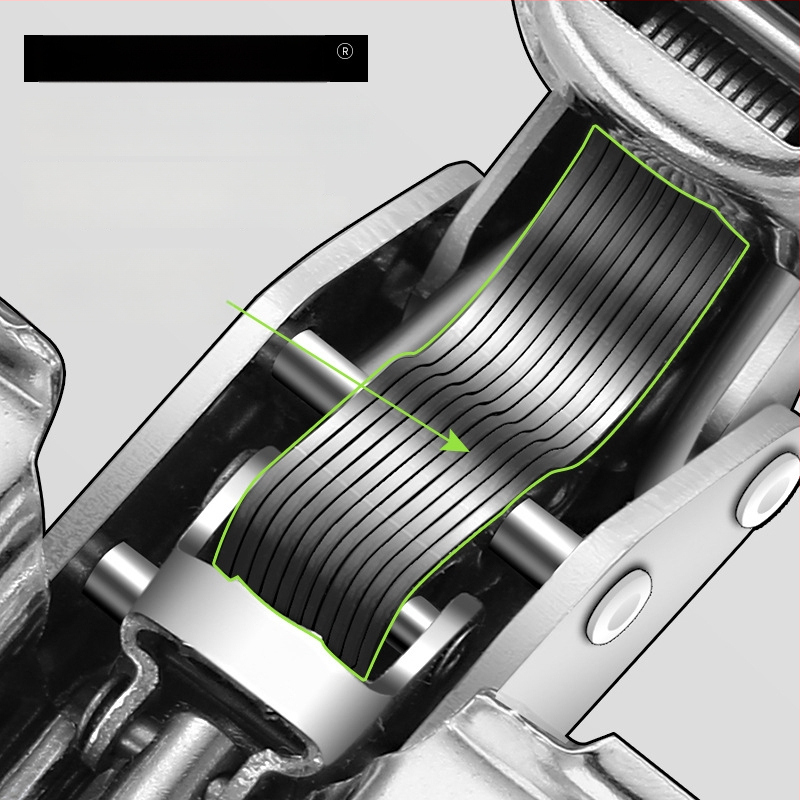 Hüdrauliline riidekapu uksehingam amortisaatoriga, 304 roostevabast terasest, mudel 304A, peen poleerimine, moodsus ja lihtne stiil