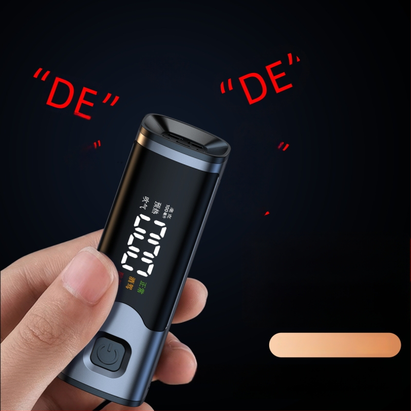 Prenosný tester alkoholu do auta, vysoká presnosť, hliníková zliatina + ABS