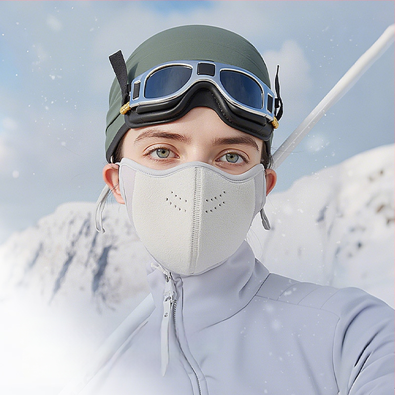 Unisex zimná teplá maska z austrálskej vlny, saténový povrch, odolná proti prachu a vetru