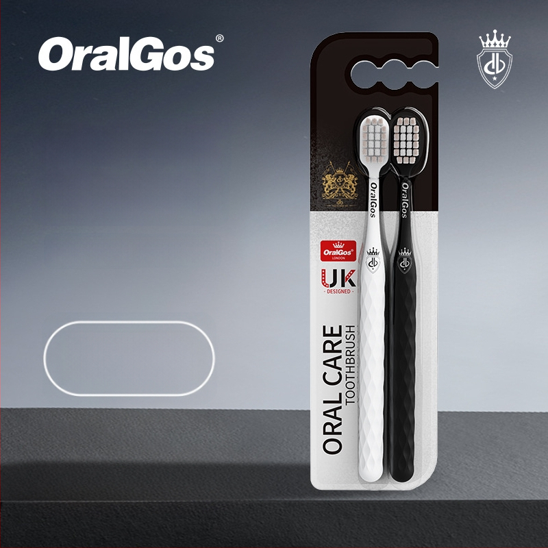 Oralgos ručna četkica DB-XA007, paket dva, mekane dlačice, široka glava, zaštita desni, protuklizna ručka