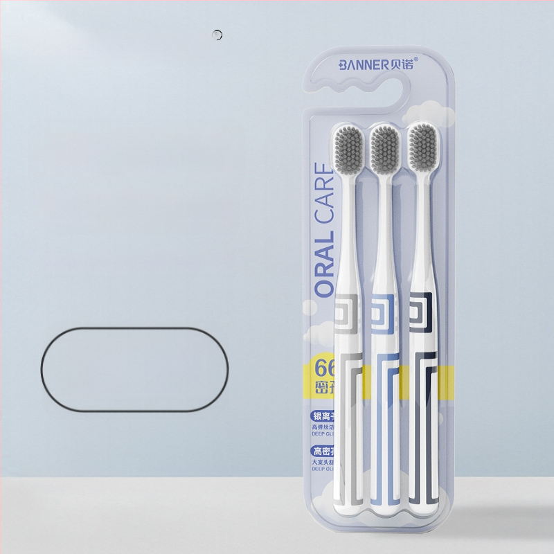 Oralgos ručna četkica DB-XA007, paket dva, mekane dlačice, široka glava, zaštita desni, protuklizna ručka