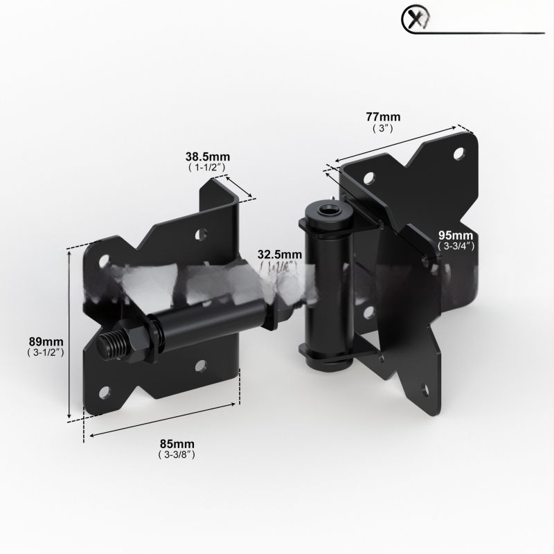 Roostevabast terasest aiavärava ja aia hinged — mudel JL2063, 304SS, elektrostatiline katteviimistlus, SKYSEN