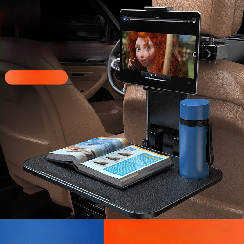 Stôl pre zadnú lavicu auta – viacfunkčný, skladací, demontovateľný; Materiál: plast; Inštalácia: na stenu; Značka: Helloleiboo/Leiben; Univerzálna kompatibilita