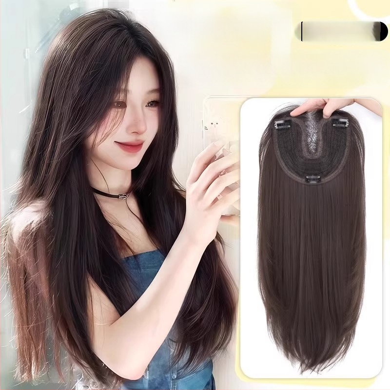 Longyang Dámsky Príčesok, Rovné Dlhé Vlasy, Vysokotepelný Hodváb, Poloručne Tkaný, Nie je Možné Farbovať ani Žehliť