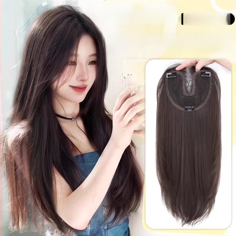 Longyang Dámsky Príčesok, Rovné Dlhé Vlasy, Vysokotepelný Hodváb, Poloručne Tkaný, Nie je Možné Farbovať ani Žehliť