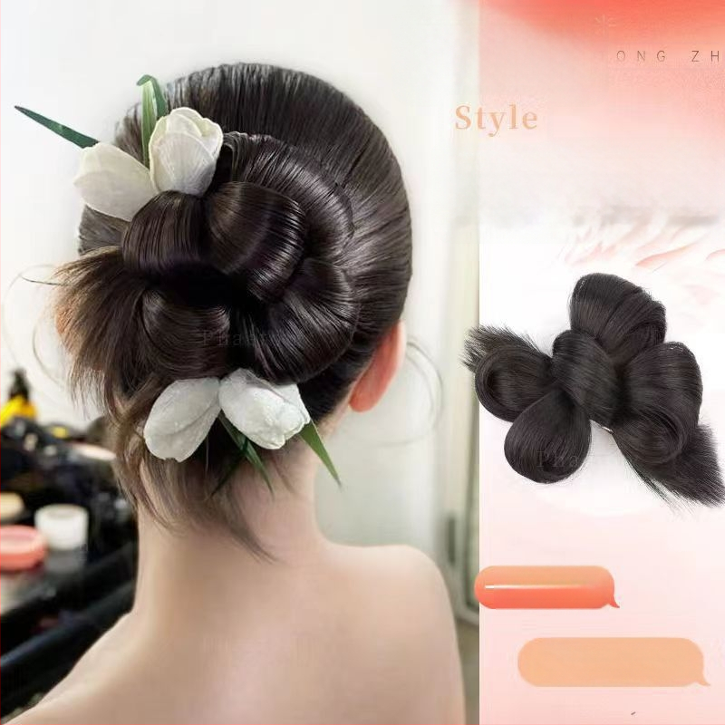 Parūka ar astiņu un pinumiem, zieds, vērptas pinumi, Jaunais ķīniešu stila kāzu frizūra – Zīmols Fujia, Modeļi FB002/MW156, Materiāls: augstas temperatūras stieple, Sievietēm