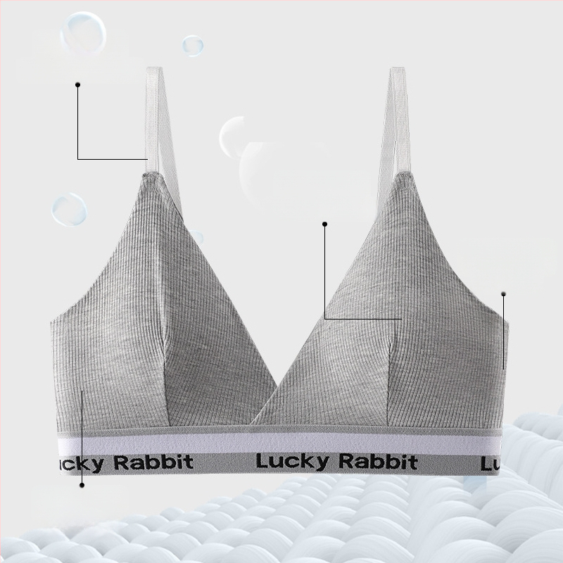 Bavlnený tube-top podprsenka na viazanie, priedušná, pekné chrbát, pohodlná, tenko tvarovaná miska