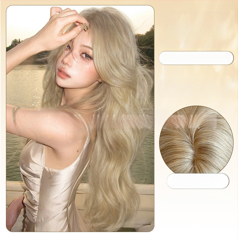 Garā cirtaina parūka sievietēm ar sānu bangām, temperatūras izturīgas šķiedras, mehāniskā ražošana, modelis 0041